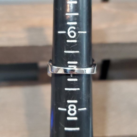 Size 7 925 Sterling Silver Purple CZ With Blue Opal Accents Ring - Picture 6 of 8